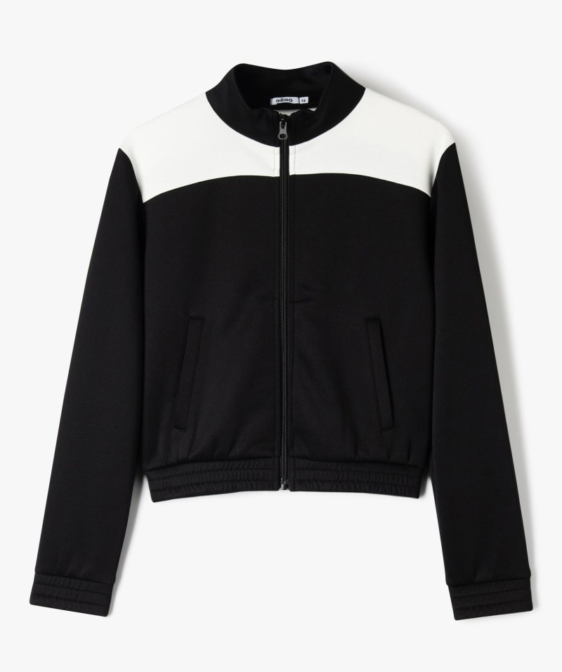 Sweat zippé avec col montant spécial sport fille